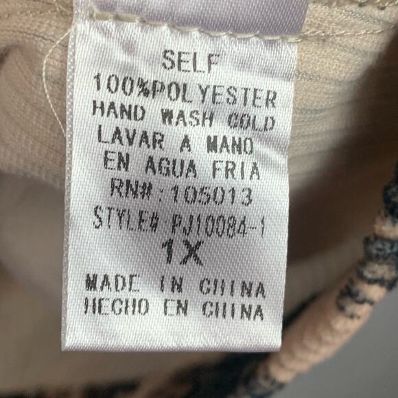 Savanna Jane Blazer Women's Size 1X Beige Black Animal Print Coat Jacket NWT - Picture 7 of 7